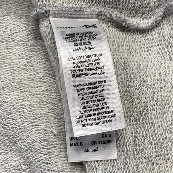 Juicy Couture Golden State Gray Cropped Sweatshirt Size Large - Picture 4 of 8